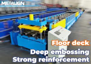 China Floor Deck Roll Forming Machine With Customizable Embossing And Hydraulic Cutter wholesale