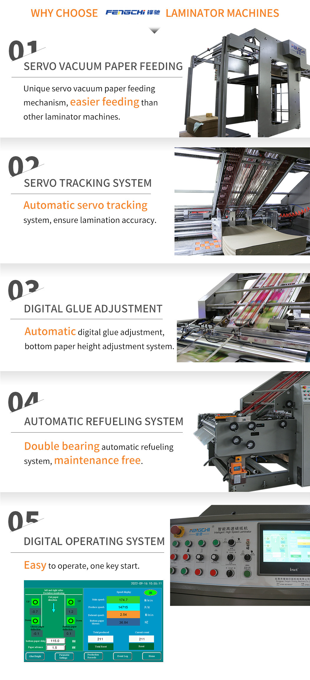 Full Servo Controlled 3ply Flute Laminator Machine