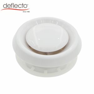 Deflecto 6'' 150MM Adjustable Ceiling Diffuser White Air Valve