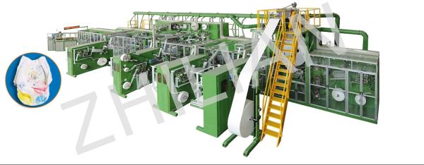 Quality Baby Pull Up Pampers Manufacturing Machine 2pcs Type 450pcs / min for sale