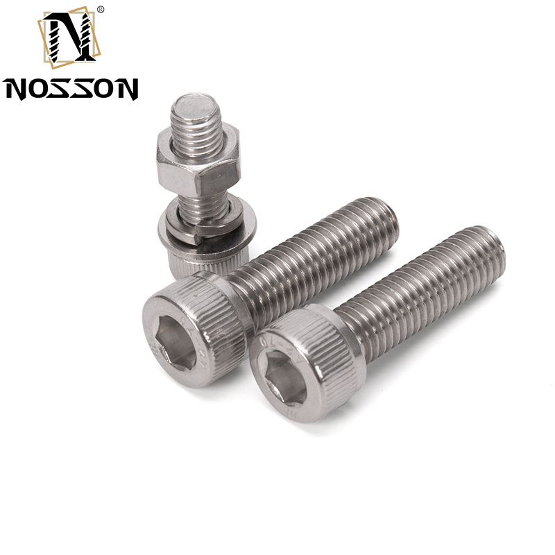 Oval Head Metric M1.6 M2 M3 M4 M5 M6 DIN912 Hexagonal Socket Stainless Steel Screw/Bolt Nut And Washer