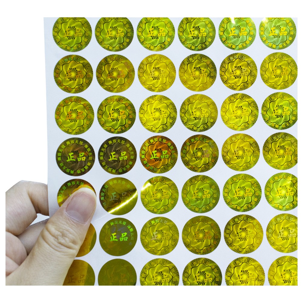Anti Counterfeit CMYK Color Tamper Evident Security Labels