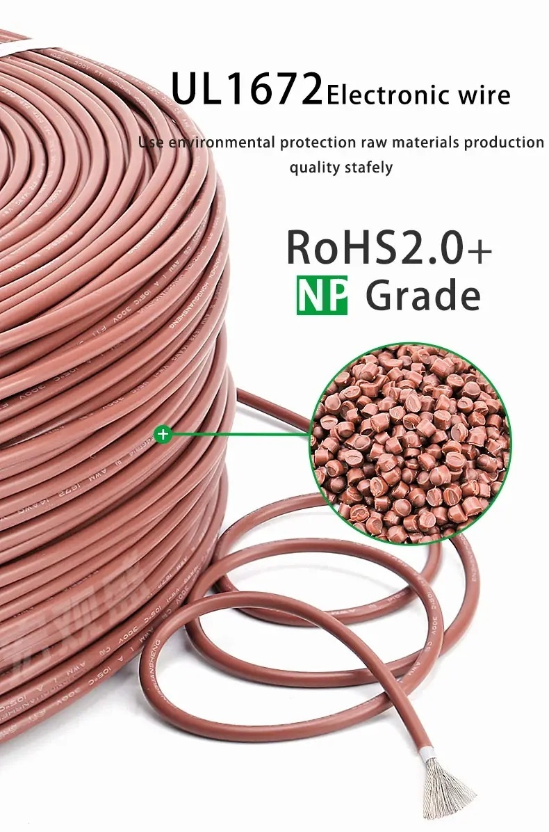 UL1672 PVC Double Insulated Terminal Wire Single Core Round Wire Electrical Cable US