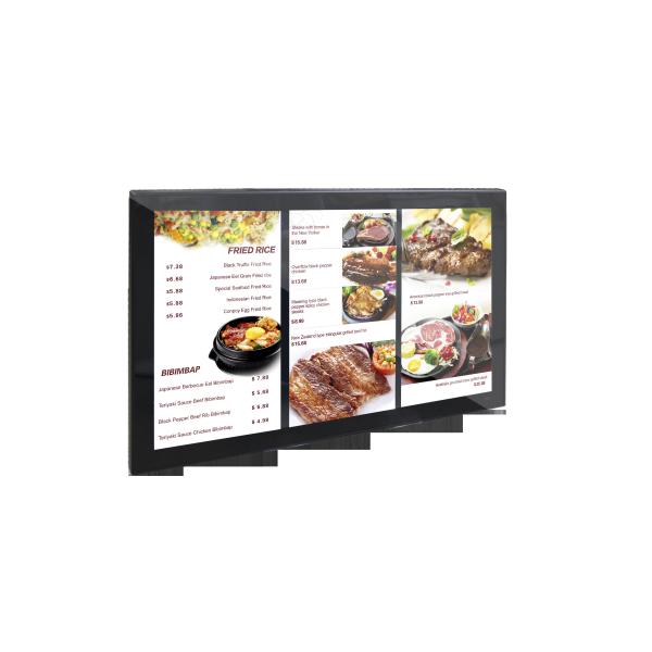 Wall Mounted LCD Menu Board Display / High Brightness 43'' Touch LCD Ccreen Digital Signage
