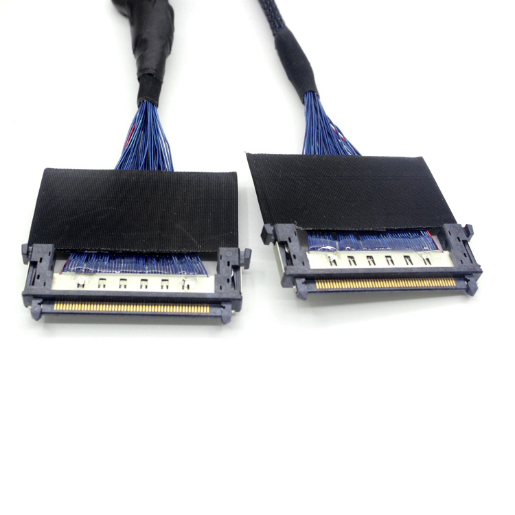 EDP PE51- RE51 LVDS Screen Micro Coax Cable Assemblies 2K 4K Panel Jae Connector