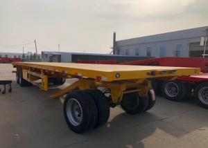 China 3 Axles Flatbed Cargo Full Trailer Carrying 40 Tons Bulk Cargo wholesale