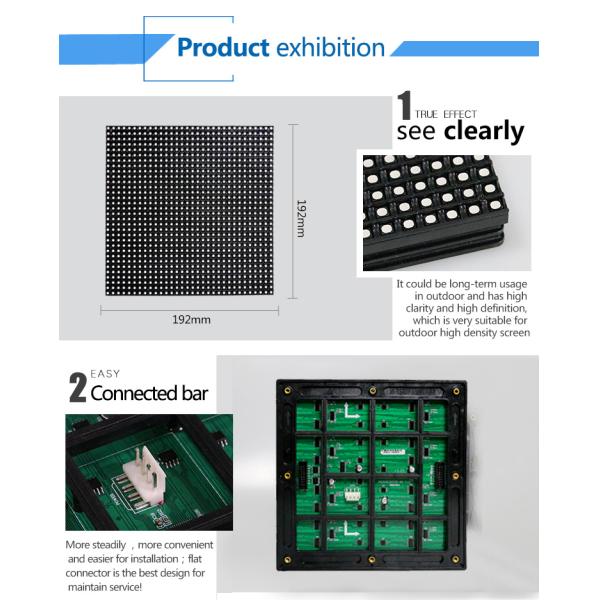 SMD3535 Outdoor Advertising LED Display Screen , P6 Full Color LED Display Board