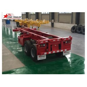 China Extra Durability Flatbed Semi Trailer , 40ton 40 Ft Flatbed Trailer wholesale