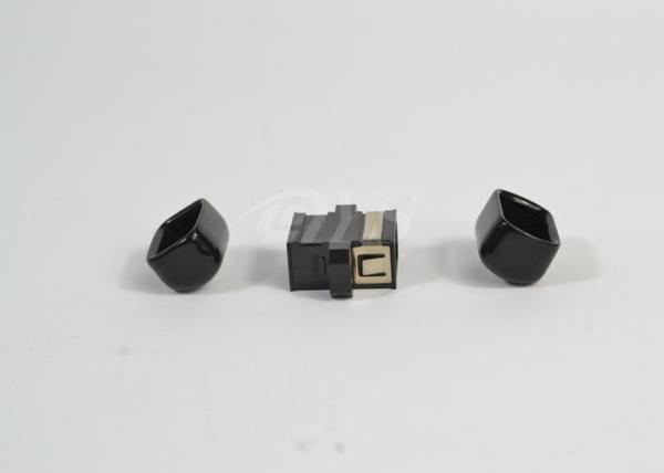 Quality Black  MPO Fiber Optic Adapter , High Temperature Stabilization for sale