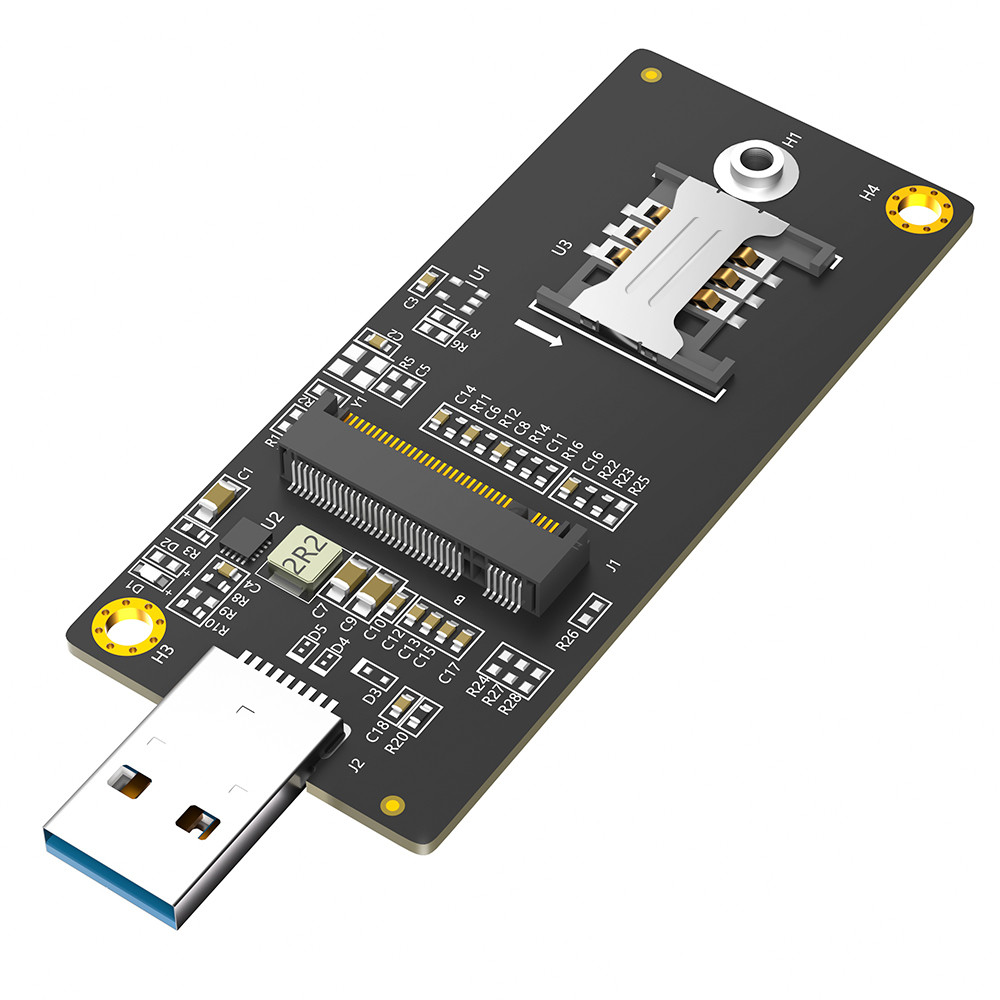 NGFF(M.2) Key B To USB 3.0 Adapter With SIM 6pin Slot For WWAN/LTE ModuleHigh Speed Transmission Without Delay