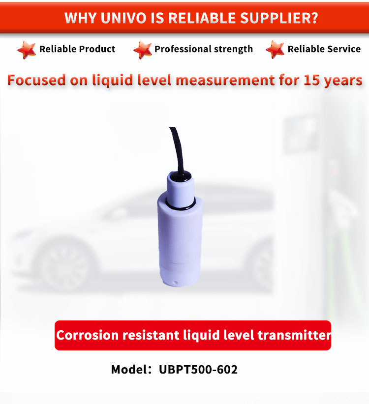 Advanced UNIVO UBPT500-602 Liquid Level Sensor for Corrosion Liquid Level Measurement