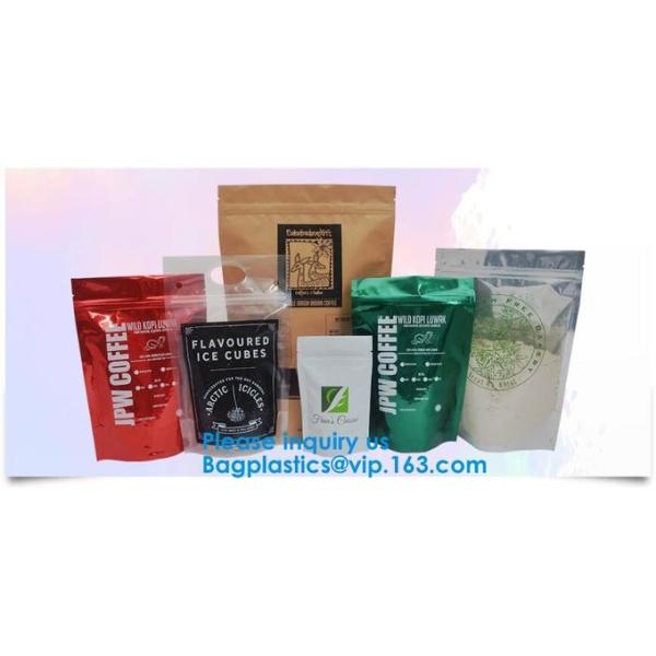 Resealable Zipper Lock Aluminum Foil Flat Bottom Side Gusset Pouch Bag For Packing Whey Protein Powder