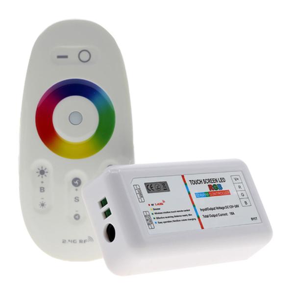Quality 2.4 Ghz Touch Remote LED RGB Controller Dimmable Wireless For LED Strip Light for sale