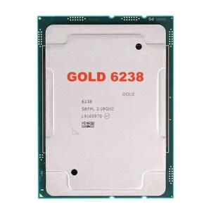 China Gold 6238 CPU Processor 2.1GHz 22 Core 140W 6238 Server Processor wholesale