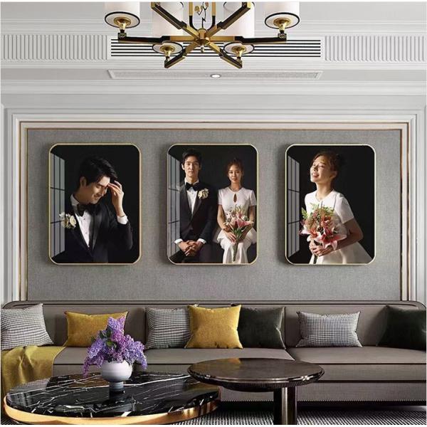 Rectangular Shape Mirror Frame Aluminium Profile Anodized Brushed Rounded Corner