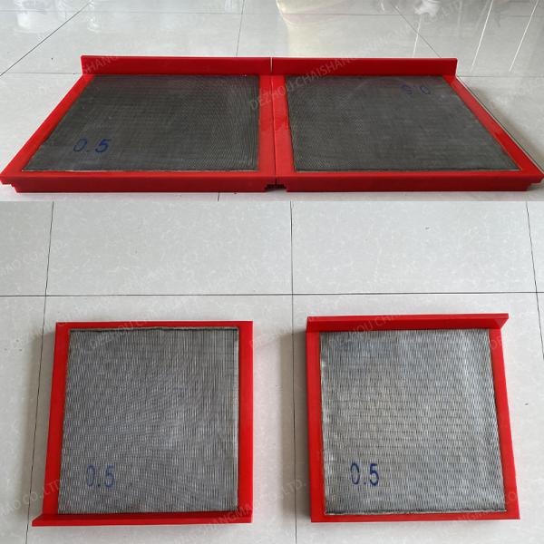 Plain Weave Hexagonal Hole Shape 610*610 PU Polyurethane 80-95 Shore A Wedge Wire Mesh