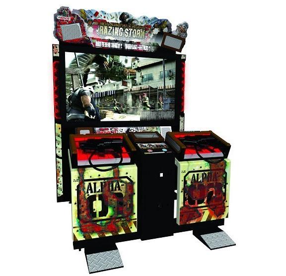 Quality 2 People Upright Arcade Machine , 300 Watt Large Multi Game Arcade Machine for sale