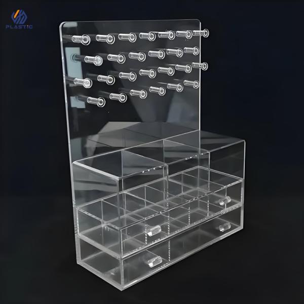Handmade Acrylic Storage Box Stackable Space Saving Acrylic Plastic Storage Containers