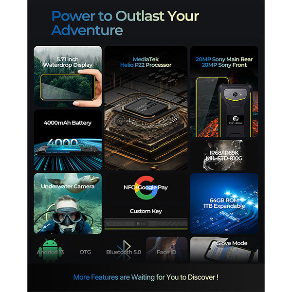 Gps BDS ATEX Rated Phone 4 Inch Rugged Smartphone 205g For Outdoor Activities