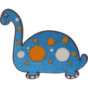 China Cloth T Shirt Dinosaur Iron On Badge Twill Fabric Background Embroidered Triceratops wholesale
