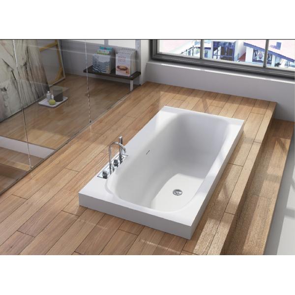 Solid Surface Embedded Bathtub Non Porous Stain Resistant
