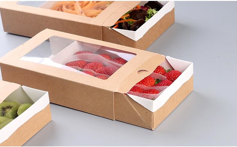 kraft paper sandwich box with window ,triangle sandwich box for packaging,Cardboard Box With Clear Window Burger Sandwic