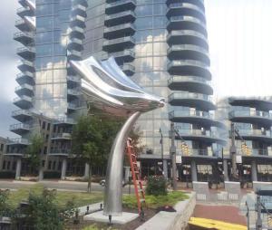 China Outdoor Decoration Abstract Metal Art Sculptures 2.5m Height Corrosion Resistant on sale