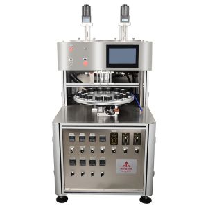 China 20-40pcs/Min Cosmetic Cream Filling Machine Two Color Screw Filling Machine wholesale