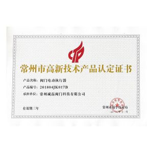 Changzhou Chenglei Valve Technology Co., Ltd. Certifications