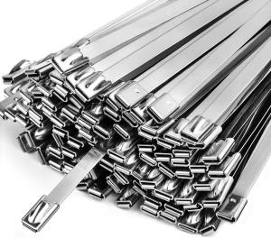 China 11.8 Inch Length 304 Stainless Steel Cable Ties with Zinc Finish and Customized Support Imperial Measurement System wholesale