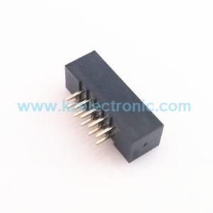 China Dual row box header connector, 2*5pin straight or right angle header connector on sale