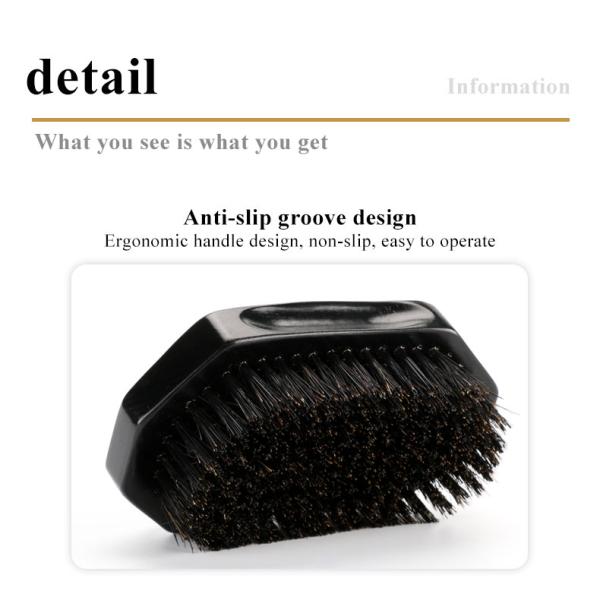 Customizable Palm Wave Brush Wood 360 Wave Brush Diamond Hard Boar Bristle