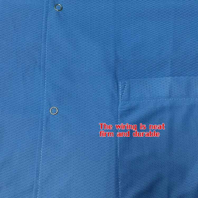 96% Polyester 4% Carbon ESD Antistatic 3mm Diamond Coat Comfortable Clothe