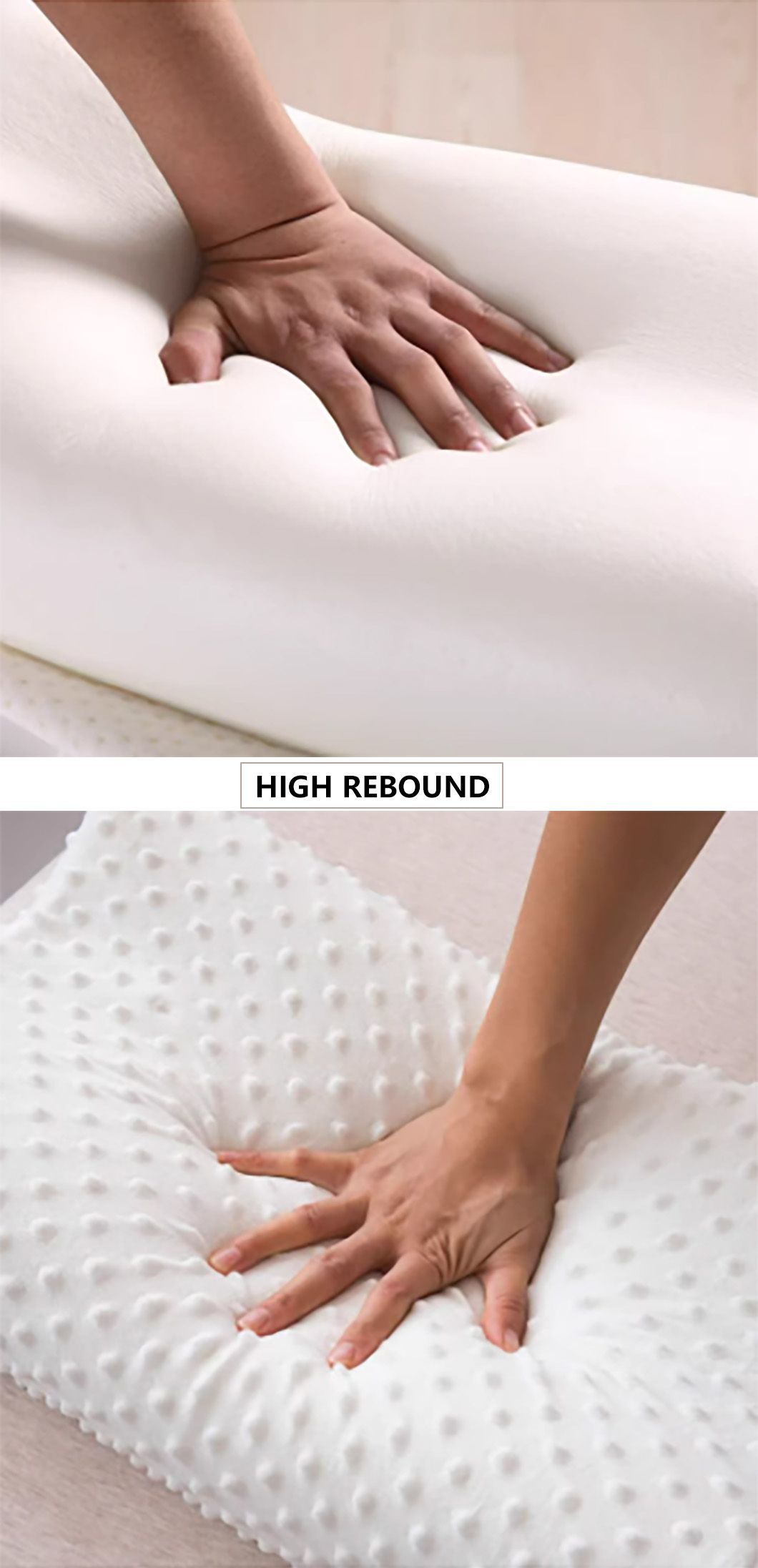 Comfortable Cervical Neck Bed Sleeping Breathable Contour Pillow Cooling Orthopedic Wave Memory Foam Pillow