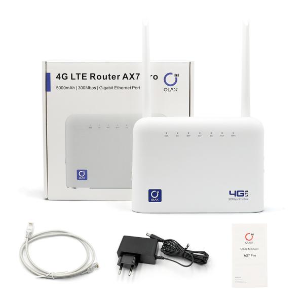 OLAX AX7 PRO 300mbps 3g 4g Lte CPE Router Strong Power With Gigabit Ethernet Port 5000mah Battery Routers