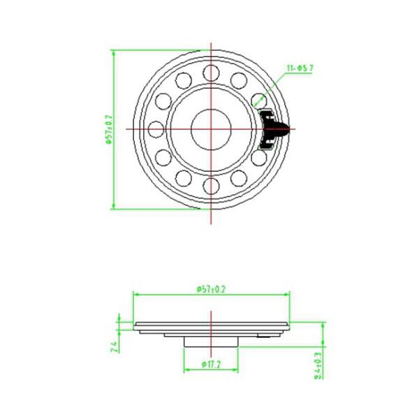 57 Mm Micro Mylar Speaker Waterproof 8 ohm Car Tweeter Speaker