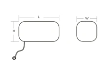 Silicone Rectangle Tissue Expander for Implantable Expander
