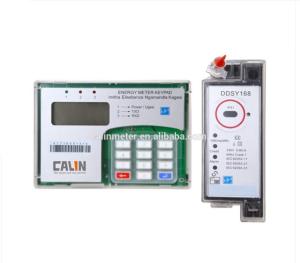Portugal Class 1 Din Rail KWH Meter STS Keypad Single Phase Prepaid Electricity With CIU