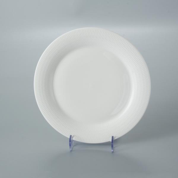 Stackable 18Pcs Ceramic Dining Set With Spot Emboss