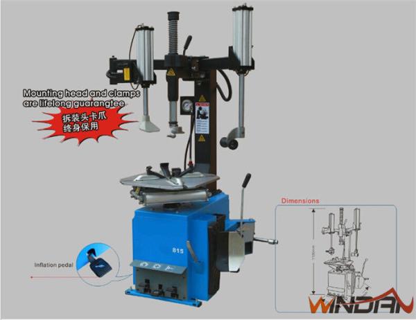 Quality Capable Of Handling Stiff Tire Changer and Balancer With Semi Automatic Pneumatically Operating for sale