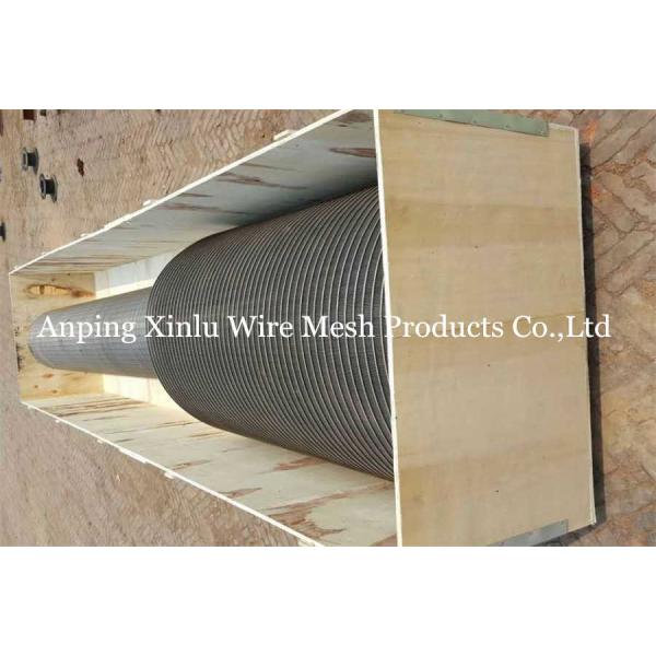 Cylindrical Ss304 Wedge Wire Screen Pipe Welded Inside Outside Basket