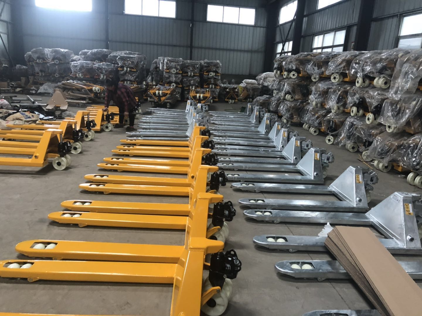 1-10T KAD Manual Hydraulic Pallet Truck Small Manual Forklift With PU Wheel