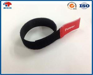 China Marker Reusable Hook Loop Cable Ties Wrap 6&quot; L Black , hook loop tape Cable Management wholesale