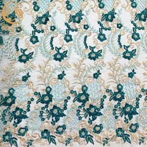 China 91.44Cm Length Applique Lace Fabric For Women Garment wholesale