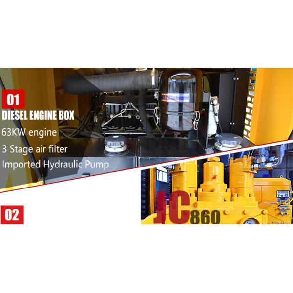 90mm Dth Drilling Rig Horizontal Air Rock Blasting Hole Jc860