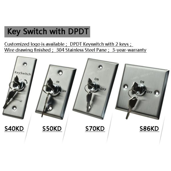 304 Strong SS Material 12v Momentary Key Switch Egress Device Narrow Long Size