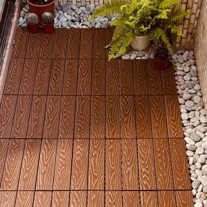 China Sturdy Wood Deck Tiles Hardwood Decking Boards Tiles Waterproof CE wholesale