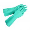 Buy cheap 15 Mil Green Nitrile Glove Chemical resistant flocked lining from wholesalers