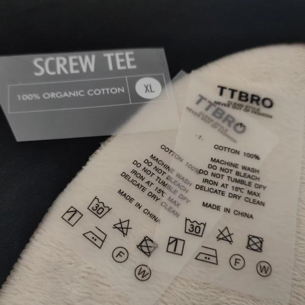 Customized High Quality Clothing Transfer Label Thermal Transfer Label Printing logo Wholesale