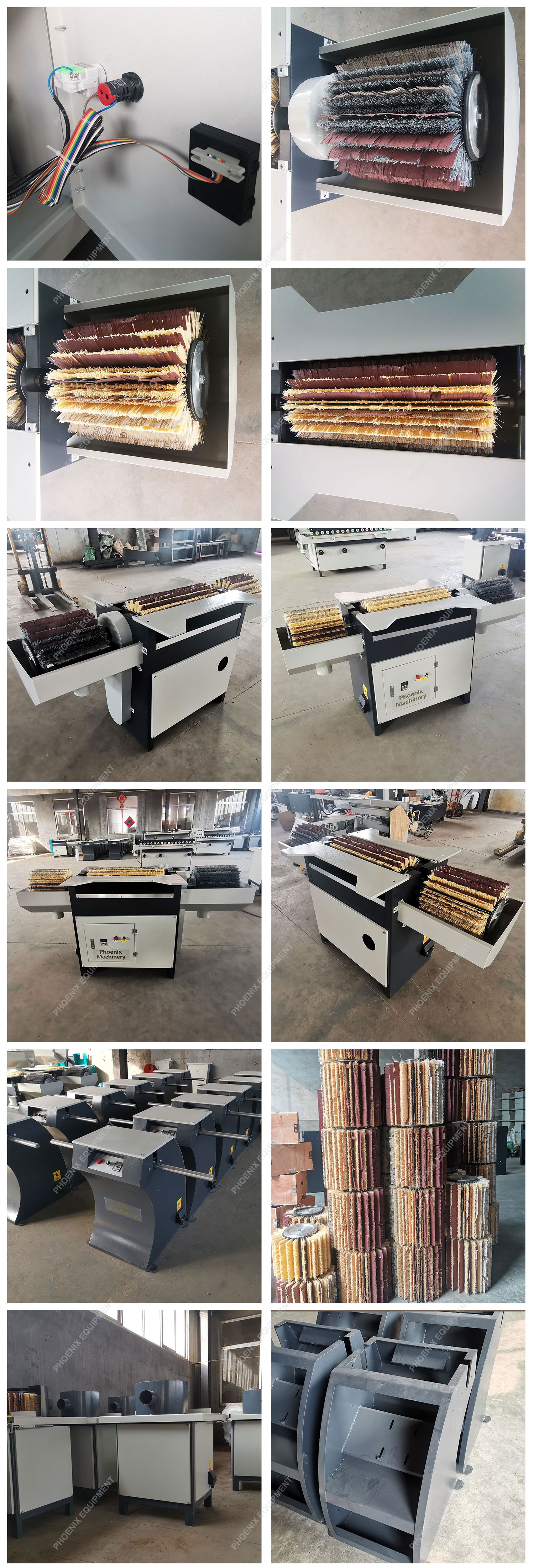 Wood Sanding Machine Drum Sander Brush Rollers Manual Polishing Machine for Small Furniture